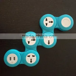 360 Degree Flexible European Plug Multi Way Extension Socket Bending Pivoting Power Strip thumbnail-4