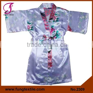 2309 Silk Satin Children Robe Girls Robe thumbnail-1