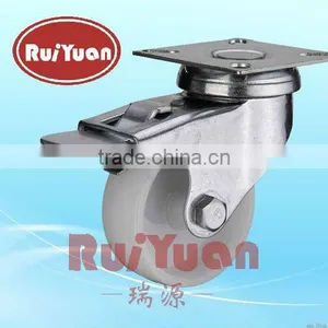 2inch 2.5inch 3 Inch 4 Inch 5inch Steel Pedal Double Brake Nylon Caster thumbnail-1