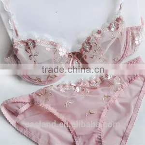 Beautiful Eyelash Lace Transparent Bra and Panty(FPY308) thumbnail-5