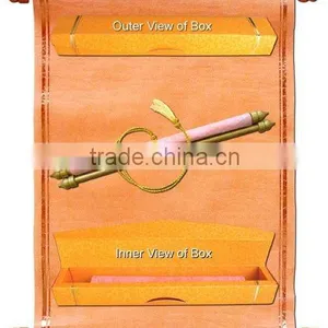 Wedding Scroll Invitations Made in Handmade Paper thumbnail-1