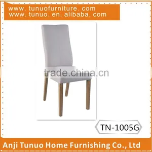 Grey Cheap Fabric High Back Dining Chair, Classic Hotel Dining Room Furniture thumbnail-1