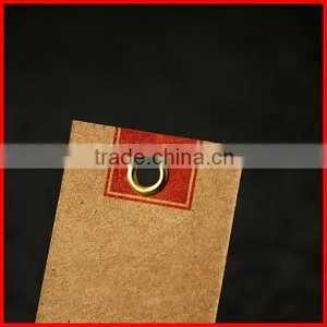 Hot Sale Kraft Paper Cardboard Jeans Price Hang Tag With Ribbon Manufacture thumbnail-3