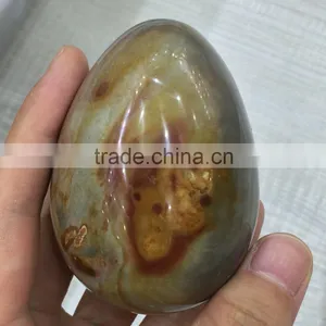 Natural Ocean Jasper Stone Crystal Egg Ornaments thumbnail-1