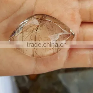Rutilated White Crystal Quartz Stone Pendants Gems thumbnail-4