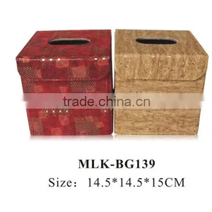 Practical Square Leather Tissue Case thumbnail-1