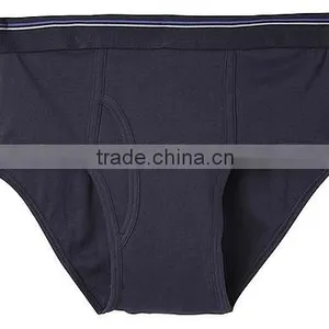 Basic Plain Boxer Briefs for Men, 100% Cotton thumbnail-1