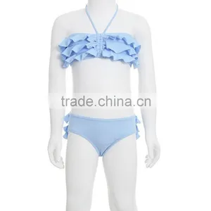 Latest Fashion Ruffles Sexy Kids Bikini With Various Colours thumbnail-2
