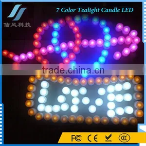 24Pcs / Box 7 Color Rechargeable Battery Operated Mini Tealight Candle LED thumbnail-4