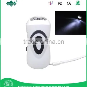Newest Crank Dynamo Recharge Flashlight Radio With Phone Charge thumbnail-2
