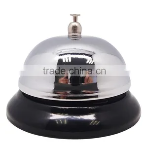 Table Call Bell in Silver Plated Cover With Colorful Painted Base thumbnail-1