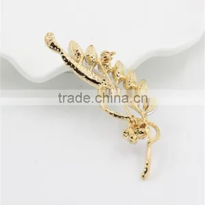 Latest Brooch Flower Design Rhinestone Brooch Pin Gold/silver Fancy Brooch thumbnail-4