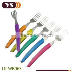 6pcs Plastic Handle Steak Fork Set thumbnail-2