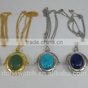 2015 New Fashion Pocket Watch Pendant Hanging Pocket Elegant Charming STONE Watch Wholesale thumbnail-3