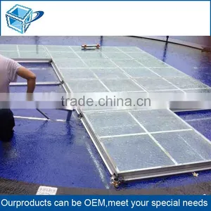 Mobile Glass Stage,Outdoor Wedding Glass Platform,Aluminum Platform Adjustable thumbnail-1