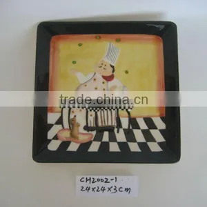 Cook Set Hand Painted Square Plate thumbnail-1