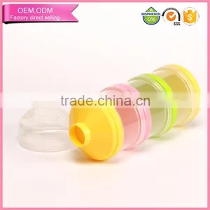 Baby Accessories BPA Free Plastic Baby Milk Powder Storage Container Three Compartments thumbnail-2