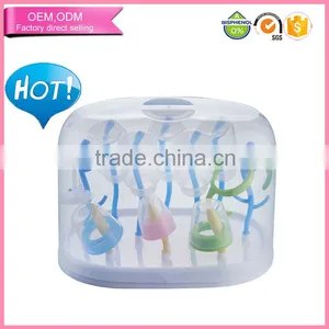 Portable Food-grade Plastic Baby Bottle Drying Rack With Cover thumbnail-1