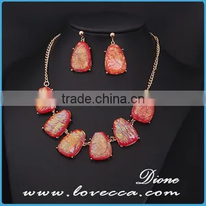 New Wholesale Butterfly Luxury Necklace Sets for Party Gift Jewelry thumbnail-4
