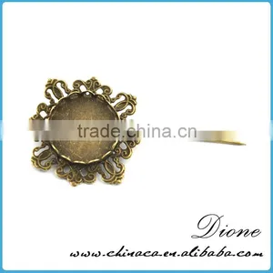 Stainless Steel Wholesale Antiqued Broned Lady Fancy Brooch Pin thumbnail-6