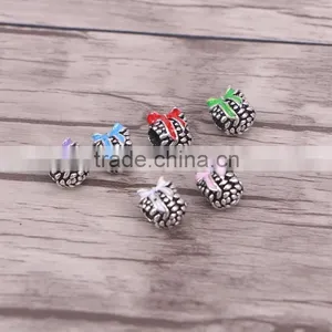 European Style With Bowknot Enamel Big Hole Beads For Women Bracelet thumbnail-1