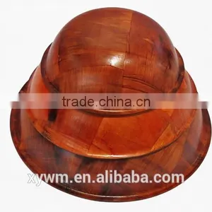 TUV Certification HOT Cheap Mahogany Solid Wooden Woven Nut Bowl Set thumbnail-3