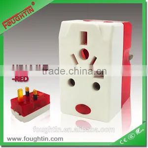 WORLD TRAVEL SOCKET 13A UNIVERSALE SOCKET ADAPTOR WITH NEON thumbnail-1