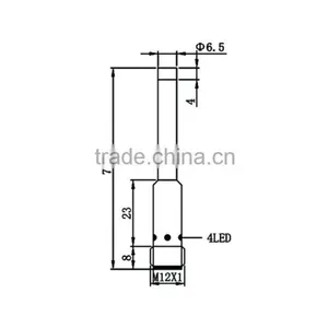 D6.5 M12 Plug Series Non-flush DC 4-wire Inductive Proximity Sensor thumbnail-2