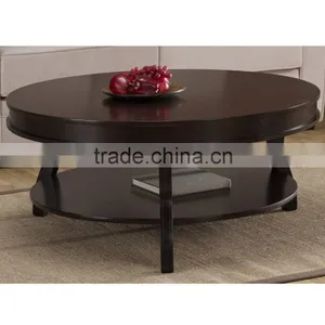Hobby Lobby Furniture Wooden Round Coffee Table With Solid Wood Legs thumbnail-3