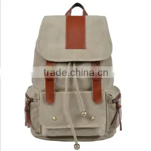 Canvas Backpack Bookbag Travel Rucksack Student Schoolbag Tote Shopper thumbnail-1
