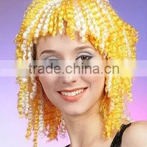 Wholesale Football Fan Wig, Colorful Cosplay Hair Wig, Festival Wigs for Gift thumbnail-1