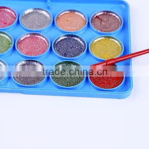 Wholesale 18 Colors Dry Solid Powder,glitter Watercolor Cakes Set for Watercolor Painting thumbnail-2