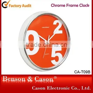 Chrome Frame Wall Clock for Round Shape thumbnail-1