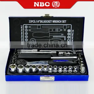 Socket Wrench Set Case 33pcs 6.3mm Hand Operate Tools thumbnail-1