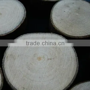 30-40mm Size 5mm Thick Natual Log Wood Piece Painting Material Pendant Setting DIY Finding Bezel Tray Supplies 1411130 thumbnail-2