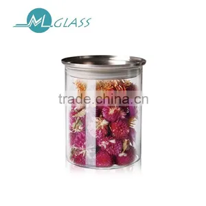 Wholesale Glass Jar Storage Jar 600ml Capacity Man-blown Heat Resistant Glassware N6305 thumbnail-1
