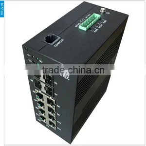 4 Fiber Port and 8 RJ45 Port Din-rail Managed Gigabit Industrial Ethernet Switch for Smart Transportation I712A thumbnail-5