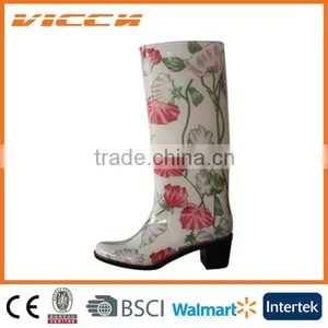 Fashion High Heel PVC Rain Boots for Lady Fashion High Heel Rubber Rain Boots for Lady thumbnail-1