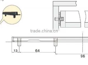0219010 Black Plastic Drawer Slide Rail for Furniture Cabinet thumbnail-1
