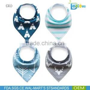 Multi-color Funny 100% Cotton Baby Bib Bandana Baby Bandana Drool Bibs thumbnail-3