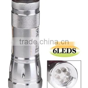 6 LEDs Aluminum Flashlight thumbnail-1