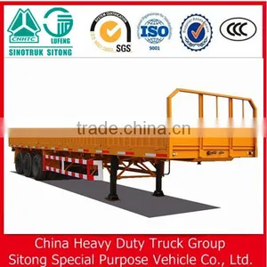 2015Top Ranking Tri-axle Flatbed Trailer / Side Wall Semi Trailer / Side Panels Detachable thumbnail-1