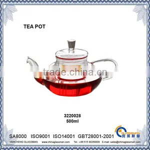Hot Sale Fancy Borosilicate Glass Tea Pot TP028 thumbnail-1