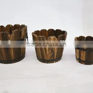 Outdoor Wooden Flower Pot, Wood Planter, Planter Box thumbnail-3
