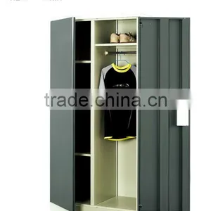 Modern Bedroom Furniture Metal 2 Door Wardrobe Cabinet Designs thumbnail-1