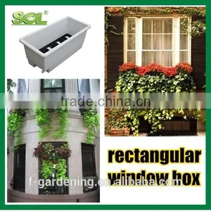 Self Watering Plastic Garden Planters Rectangular Planter Box thumbnail-1