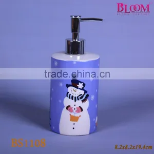Ceramic Fancy Body Lotion Bottles With Plastic Pump thumbnail-2
