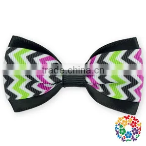 Large Bow /Cartoon Kids Grosgrain Boutique Ribbon Hair Bow / Lovely Cat Printing thumbnail-2