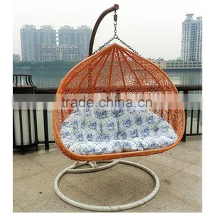 Garden Double Rattan Egg Chair thumbnail-5