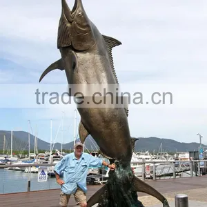 Outdoor Metal Craft Sculpture Bronze Marine Marlin for Garden thumbnail-1